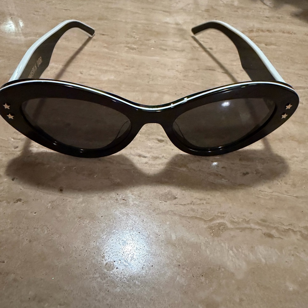 Dior Black and White Star-Embellished Sunglasses